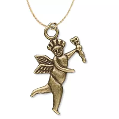 Retro Vintage CUPID ANGEL EROS ARROW PENDANT NECKLACE Novelty Love Charm Jewelry • $5.99