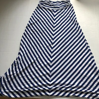 Merona Blue White Striped Long Maxi Skirt Women’s Sz S A1330 • $11