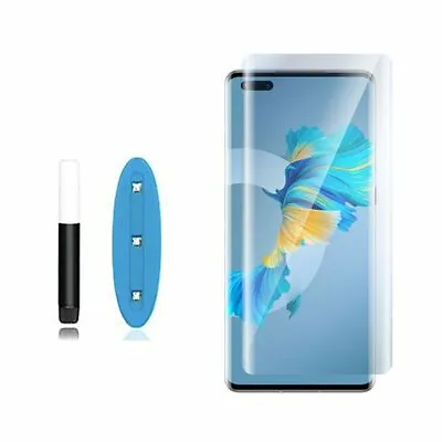 £4.56 • Buy For Huawei Mate 40 Pro Full UV Glue Tempered Glass Screen Protector