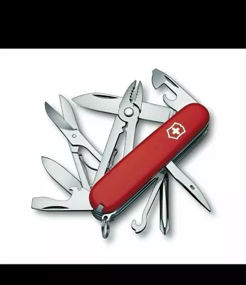 New Victorinox Swiss Army DELUXE TINKER Multi Tool Red 91MM  1.4723.  • $57.99