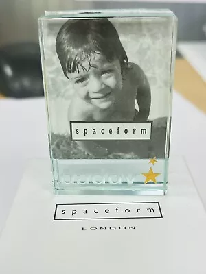 Daddy Spaceform Glass Dinky Photo Frame Gold Stars NEW Gift 40x62x17mm • £7.50