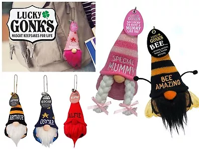 Personalised Name Lucky Gonk Bag Charm Keyrings Handbag Accessory Birthday Gift • £7.99