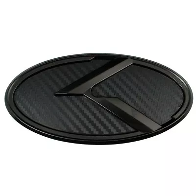 Black Over Black Carbon Fiber K Large Emblem Badge For Kia Trunk Or Hood  • $24.88