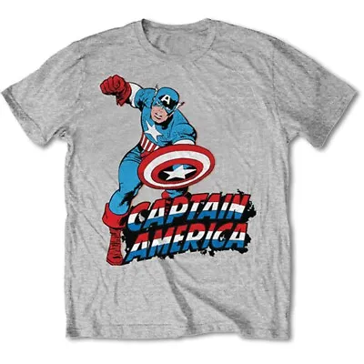 £8.99 • Buy Marvel Comics Simple Captain America Mens Grey T-Shirt 2XL - Official Licensed