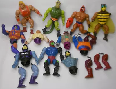 Huge Vintage 1980s Masters Of Universe He Man Action Figure Parts Lot Bad Shape • $39.99