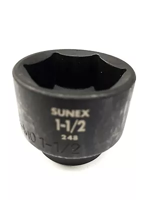 Sunex 248 1-1-2  1/2  Drive 6 Point Shallow Impact Socket Standard Tools 6pt SAE • $16.97