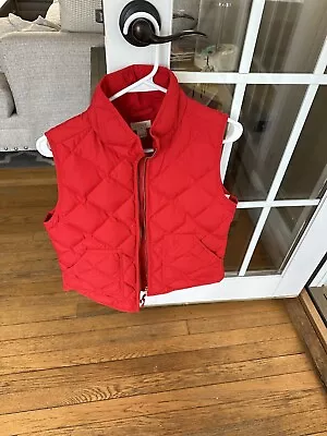 J Crew Womens Down Puffer Vest Red • $15