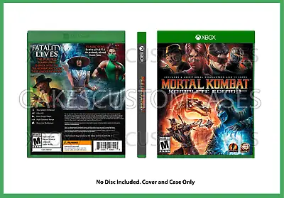 CUSTOM REPLACEMENT CASE NO DISC Mortal Kombat 9 Komplete XBOX SEE DESCRIPTION • $13.99