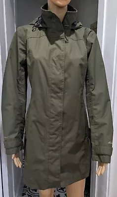 Women's Eddie Bauer WeatherEdge Green Lightweight Hooded Full Zip Rain Jacket XS • $19