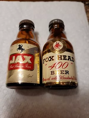 Vintage Jax And Fox Head Glass Beer Bottle Salt & Pepper • $3.99
