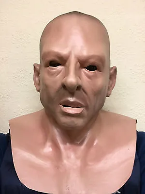 Realistic Male Bald Head Hard Man Thug Soldier Human Face Mask Latex Masks • $40.15
