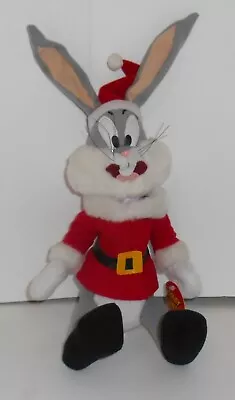 1997 Vintage Looney Tunes 12  Bugs Bunny Santa Plush From Russell Stover NOS • $9.42