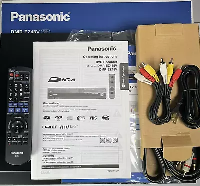 New In Box Panasonic DMR-EZ48V With Cords Manual & Remote 🔥🔥 VHS To DVD Tuner • $495