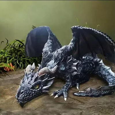 £11.99 • Buy Squatting Dragon Statue Sculpture Yard Landscape Garden Ornaments Outdoor Decor