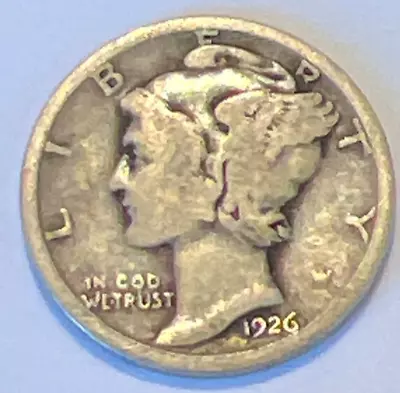 1926-S Mercury Dime Silver USA 10c * SEMI KEY DATE *-ACTUAL PHOTOS Lot S10 • $16.79