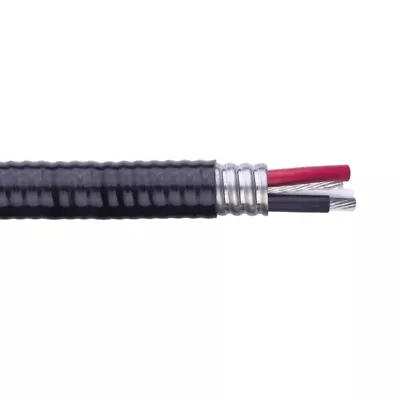 50' 2/4 With Ground Aluminum Conductor MC Cable PVC Jacket Black 600V • $355