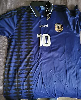 Argentina Away Jersey Maradona FIFA World Cup USA 1994 #10 Maradona (XL) Messi  • $75