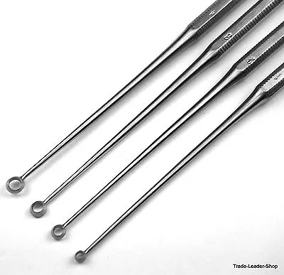 4 Buck Ear Curette Sharp Straight Fig. 1234 ENT 16cm Surgical Loop Otology • $21.99