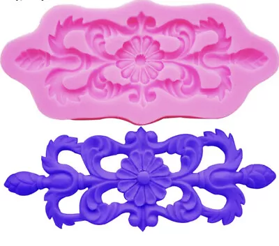 £5.50 • Buy Baroque Flower Baking Fondant Cake Decorating Sugarcraft Silicone Mold Mould