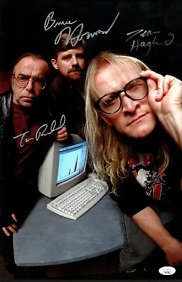 The X Files Lone Gunmen 11x17 Photo Poster Braidwood Haglund Harwood Signed JSA • $239.95