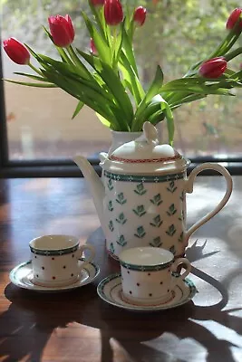 Villeroy & Boch Citta & Campagna  Ascoli  Teapot W/ Two Demitasse Cups & Saucers • $35