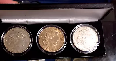 Morgan Silver Dollar Set 1921 P D And S 3 Coin In Display Box • $5.50