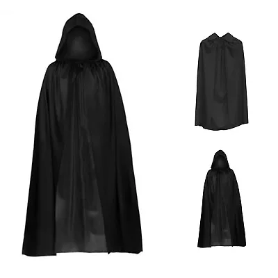 Vampire Cape Cloak Hooded Cloak Medieval Witch Adults Halloween Cosplay Costume • $11.09