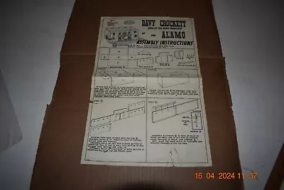 Marx Davy Crockett At The Alamo Playset Assemble Instruction Sheet #P-669 • $0.99