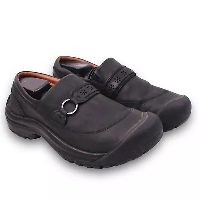 Keen Womens Size 10 Kaci II Slip-On Shoes Black Nubuck Leather 1020484 • $36.99