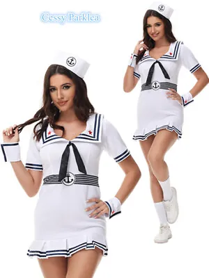 H-J3-2 Women Navy Girl Sailor White Uniform Costume • $49.28