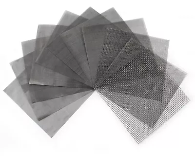 Stainless Steel Woven Wire Mesh Filter Grading 15cm Sheet Silk To Heavy Gauze • £2.99