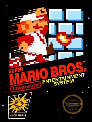 Super Mario Bros. NES BOX ART Premium POSTER MADE IN USA • $17.45