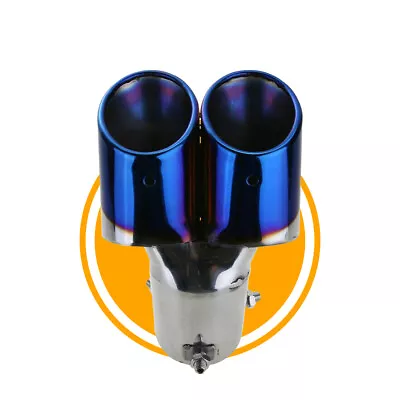 Car Exhaust Pipe Tip Rear Tail Throat Muffler Stainless Steel Round Accessories • $18.99