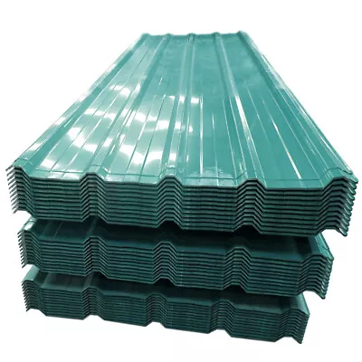 12/24Pc Steel Corrugated Sheet Garden Shed Roofing Cover Tool House Panels Green • £85.95