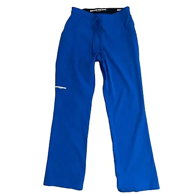 Skechers By Barco Women Blue Scrub Pants Reliance Cargo Drawstring Cargo Size XS • $12.99