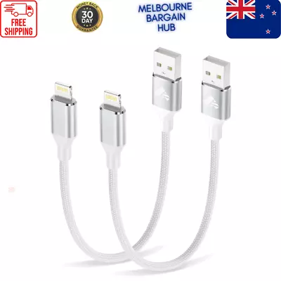 IPhone Charger Cable 2 Pack 0.3M USB A To Lightning Cable MFi Certified  • $14.88