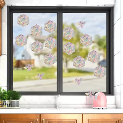 12PCS Rainbow Birds Anti Collision Window Glass Stickers Door Decor Decals DIY • £2.98