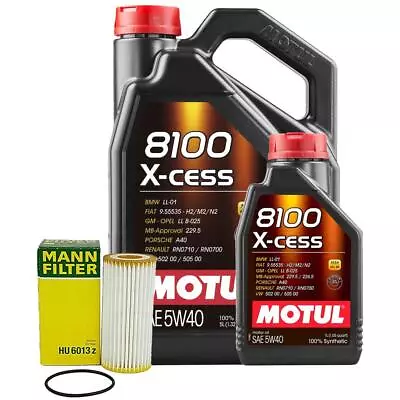 6L Motul 8100 X-CESS 5W-40 Mann Filter Motor Oil Change Kit For GTI 2.0 L4 Turbo • $72.95