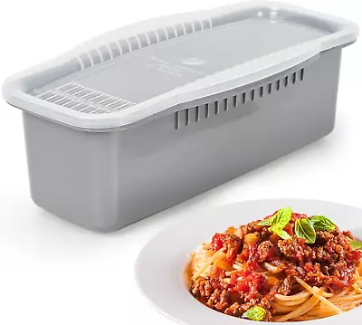 Microwave Pasta Cooker With Strainer Lid- Quick And Easy Cooks 4 Servings Spaghe • $26.24