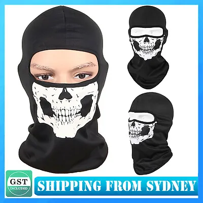 1x Full Face Mask Ghost Skull Balaclava Skeleton Cosplay Halloween Costume Dress • $6.90