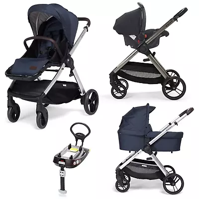 3 In 1 Travel System Baby Elegance Drift Navy R129 Car Seat With Isofix Base NEW • £539.99