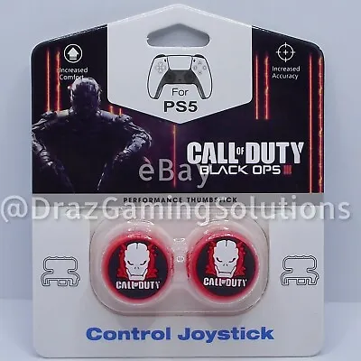 Call Of Duty Black Ops Skull Thumb Grips Controller For PS5/PS4 Gaming High Rise • £6.05