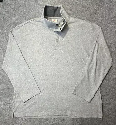 Faherty Quarter Snap Pullover Long Sleeve Casual Shirt Gray Men's Size Large NEW • $59.99