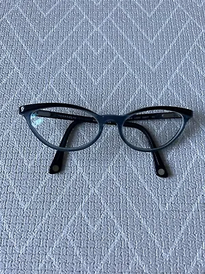 £55 • Buy Vintage Chanel Glasses - Cat Eye - Blue And Black, Very Good Condition