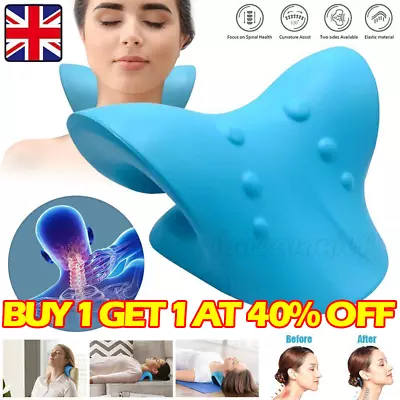 £6.96 • Buy Neck Traction Pillow Original Cloud Shape Neck Stretcher Cervical Pain Relief,UK