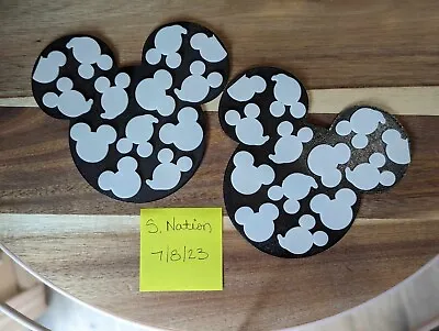 Disney Mickey Mouse Head 3D Printed Coasters Home Kitchen Decor Gift Idea • $8
