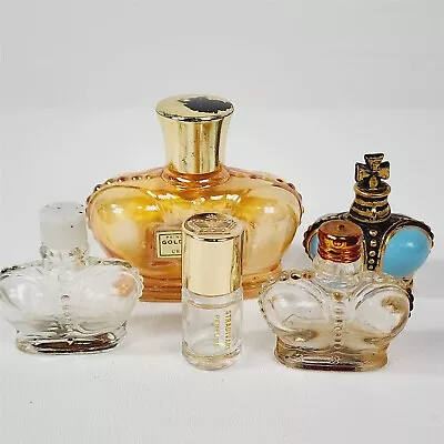 5 Vintage Prince Matchabelli Empty Glass Perfume Bottles Vanity Decor • $49.95