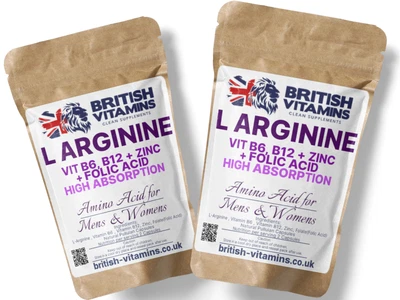 £11.99 • Buy L Arginine Amino Acid B12 B6 Zinc 1500mg Nitric Oxide Proteins Libido Preworkout