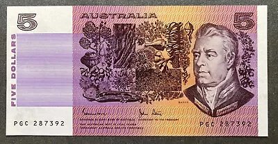 1983 Australia $5 Dive Dollars Banknote Johnstone Stone UNC Prefix PGC • $29