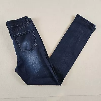 W.Lane Jeans Womens Size 8 Blue Zip Denim Mid Rise Skinny #553 • $14.95